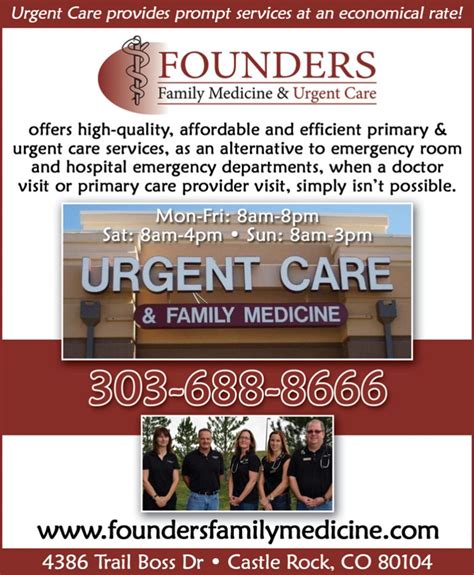 Founders family medicine - Founders Family Medicine and Urgent Care offers effective treatment and medical weight loss for obesity patients at our Castle Rock clinic. 